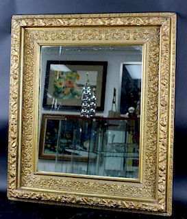 ANTIQUE FRENCH GILT PAINTED MIRROR