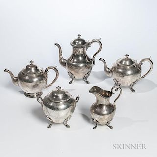 Five-piece Coin Silver Tea/Coffee Service