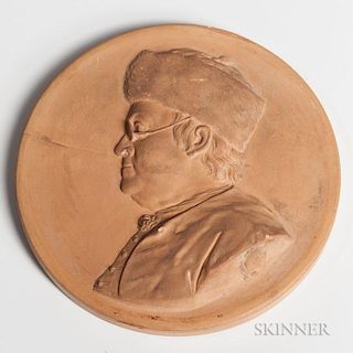 Terra-cotta Medallion of Benjamin Franklin