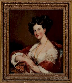 Attributed to Gilbert Stuart (Massachusetts, Rhode Island, England, 1755-1828)  Portrait of Mrs. Clement