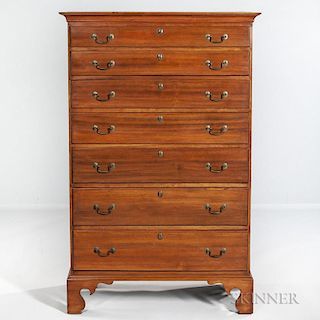 Cherry Tall Chest of Seven Drawers