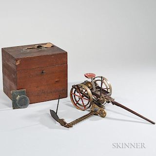 Brass and Rosewood Union Mowing Machine Model