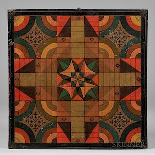 Polychrome Paint-decorated Double-sided Game Board