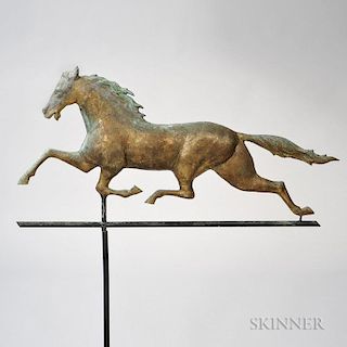 Molded Sheet Copper Running Horse Weathervane