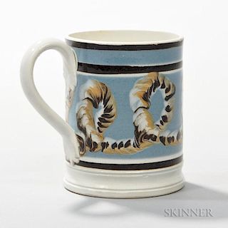 Slip-decorated Half-pint Pearlware Mug