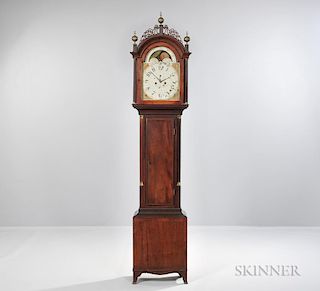 Mahogany and Mahogany Veneer Tall Case Clock