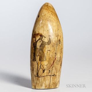Scrimshaw Whale's Tooth