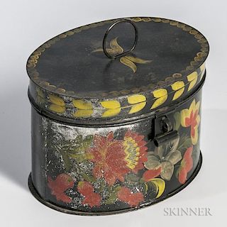 Painted Tin Oval Box