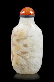 A Quartz Snuff Bottle, Height 2 5/8 inches.
