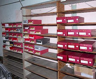Contents of shoe storage room