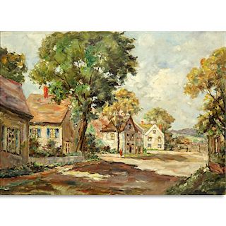 Frances H. McKay American (born1880- ) Oil on Canvas "Village Road".
