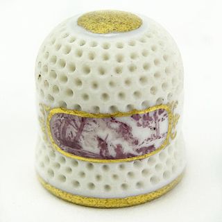 Mid 18th Century Meissen Porcelain Thimble