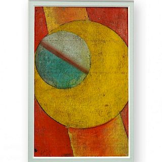 Russian School Oil On Wood Panel "Suprematist Composition"