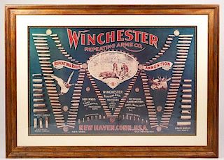 Winchester Arms Bullet Board Advertising Poster