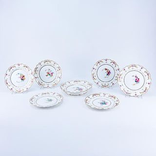 Antique Crescent & Sons Seven (7) Piece Porcelain Dessert Set