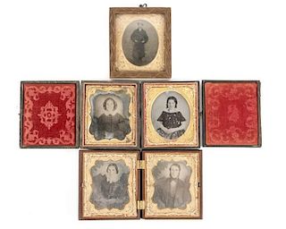 5 Sixth Plate Tintypes & Ambrotypes, c.1850-80