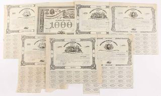 Group of 7 Confederate States of America Bonds