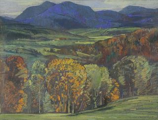 NORWELL, Graham. Pastel on Paper. Autumn Landscape