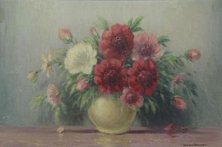 WIEGAND, Gustave. Oil on Canvas. Still Life of
