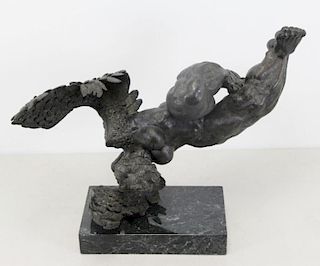 SELZER, Benton. Bronze Sculpture. Icarus.