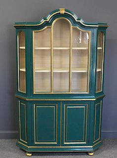 Quality Paint and Gilt Decorated China Cabinet.