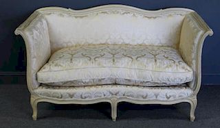 Louis XV Style Paint Decorated and Down Filled