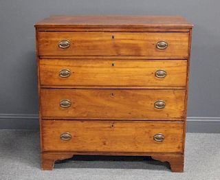 Antique Cherry Wood American Chest.