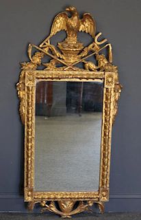 Antique and Finely Carved Giltwood Mirror with