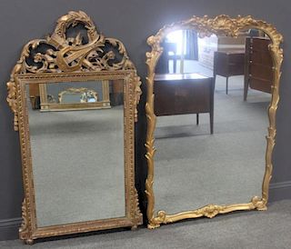 2 Antique Carved Wood Mirrors To Inc,