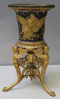 Fine Quality Gilt and Patinated Bronze Urn.