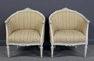 Pair of Vintage and Quality Louis XV Style Bergere