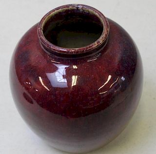 Antique Chinese Sang De Boeuf Glazed Vase.