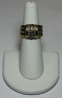 JEWELRY. David Yurman 18kt Gold and Diamond Ring.