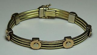 JEWELRY. Italian 14kt Gold Bracelet.