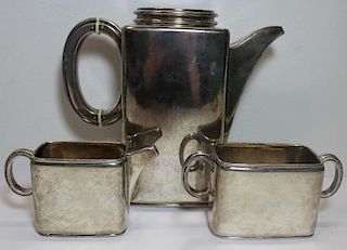 SILVER. Frithjoj Bratland (3) Pc. .830 Silver Tea
