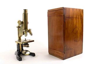 E. 20th C. R & J Beck Monocular Microscope