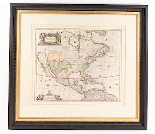 Jansson "American Septenrionalis" Map, 17th C.