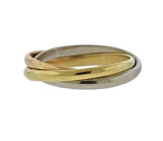 Cartier Trinity 18K Tri Color Gold Ring