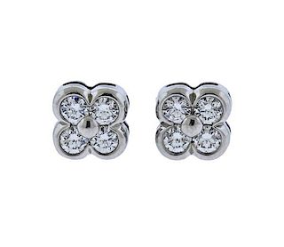 Tiffany &amp; Co Platinum Diamond Earrings