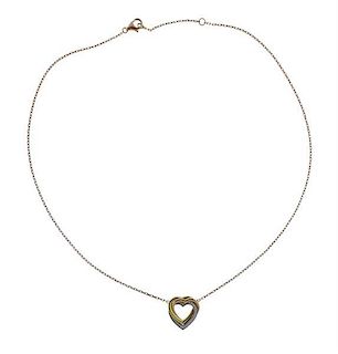 Cartier Trinity 18K Tri Color Gold Diamond Necklace