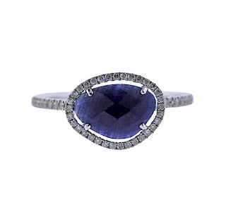 Meira T 18K Gold Diamond Sapphire Ring