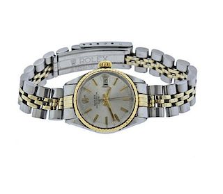 Rolex Date Gold Steel Lady&#39;s Watch