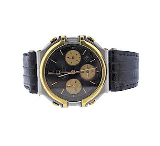 Jean Lassale Chronograph 18k Gold Steel Watch
