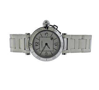 Cartier Pasha Steel Rubber Watch