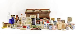 79 Vintage Apothecary Products w/Doctor's Bag