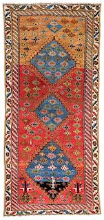Antique West Persian Kurd Rug: 3'4'' x 7'3''