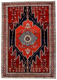 Antique Maslagan Rug, Persia: 4'4'' x 6'3''