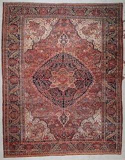 Antique Ferahan Sarouk Rug: 10'5'' x 13'2'' (318 x 401 cm)