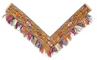 Antique Central Asian Lakai Silk Embroidery