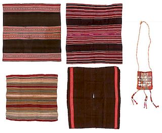 Collection of Five Antique Bolivian Textile Weavings